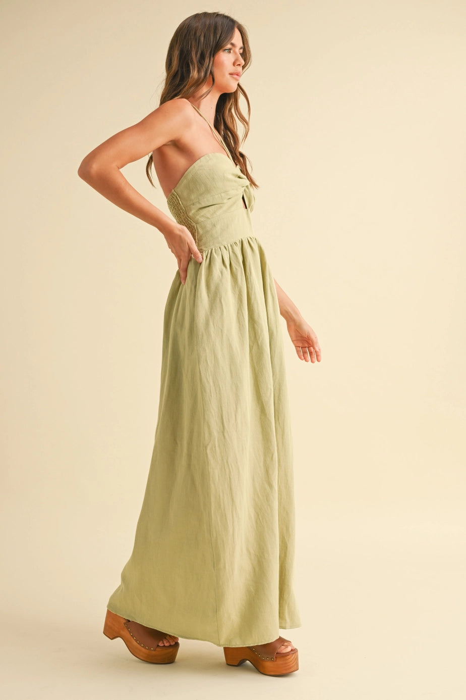 Kayla Knotted Halter Dress