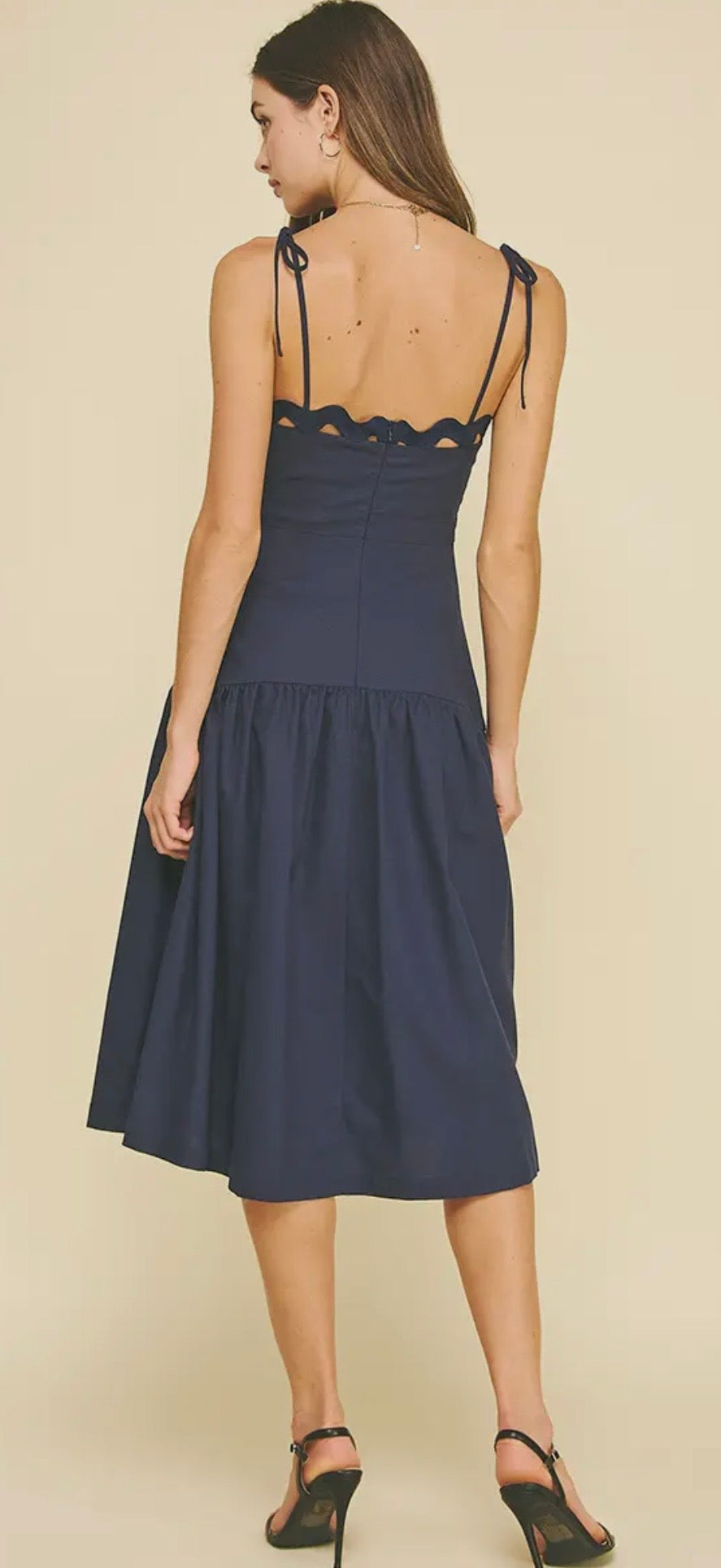 April Scalloped Midi