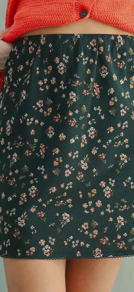 Floral Mini Skirt