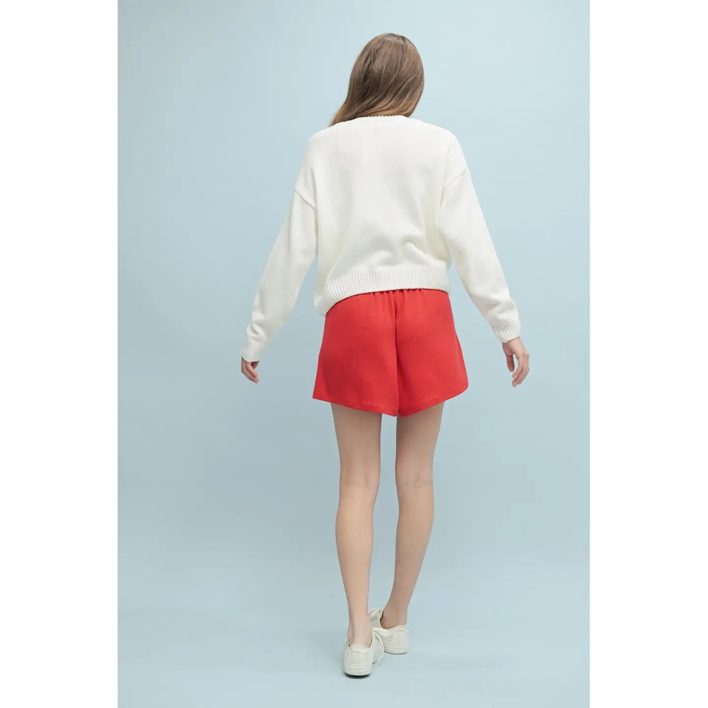 'USA' Relaxed Crop Pullover Sweater