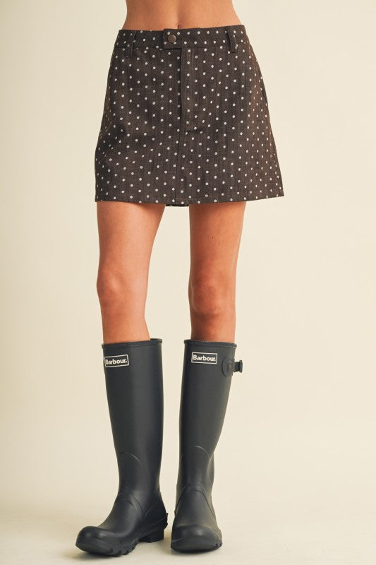 Polka Dot Utility Skort
