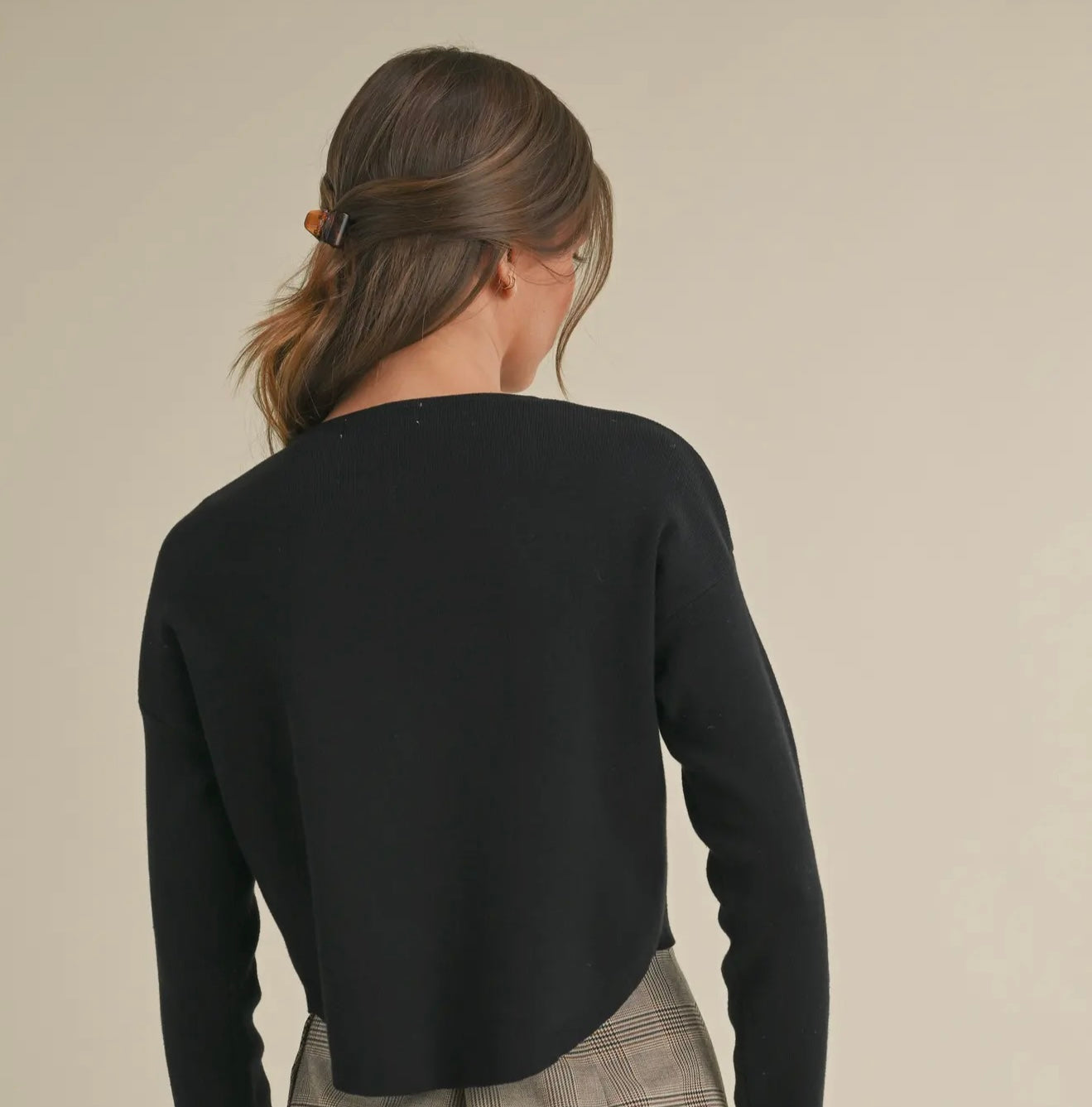 Blake Black Crop Top