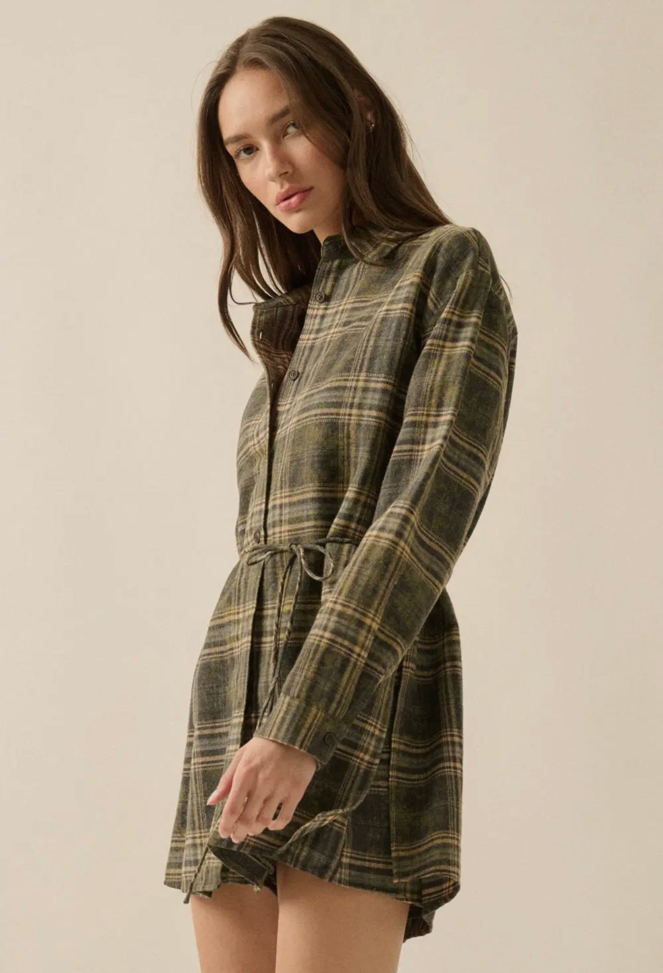 Pam Flannel Shirt Romper