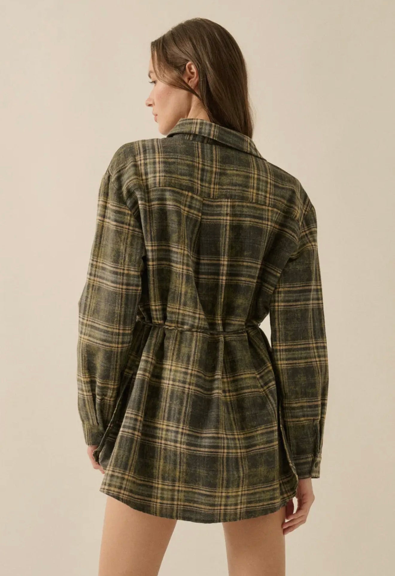 Pam Flannel Shirt Romper