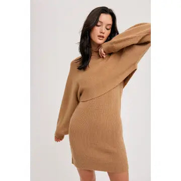 Crop Top and Sweater Dress Set