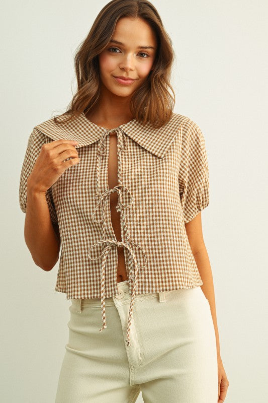 🤎 The Maple Lane Tie Top