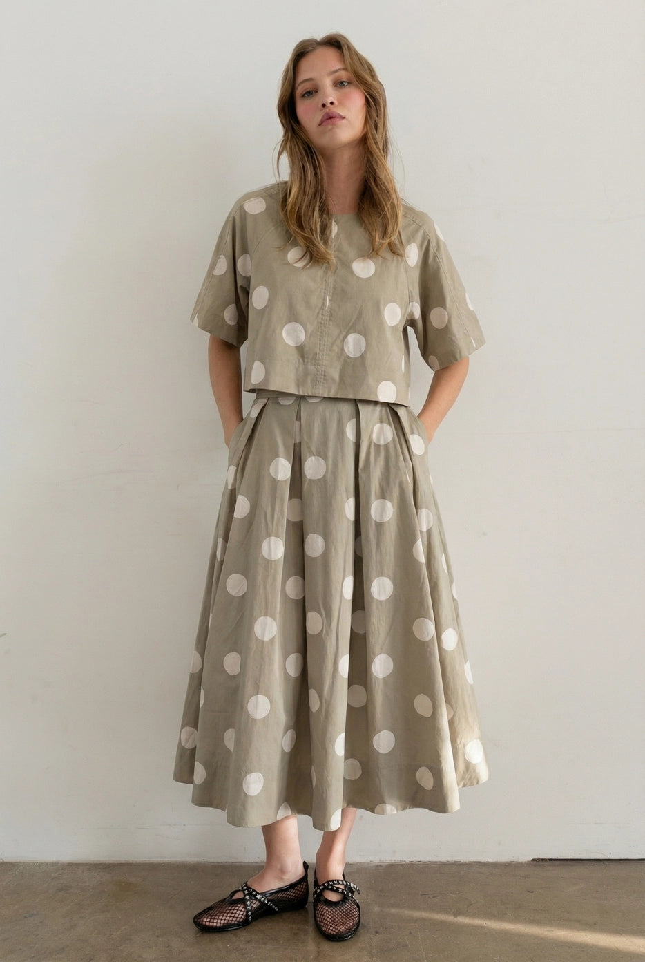 Polka Dot Back-Tie Top