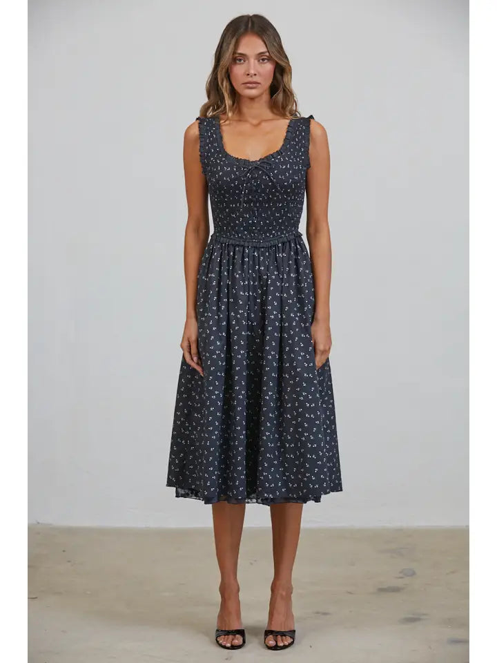 MIDNIGHT MIDI DRESS