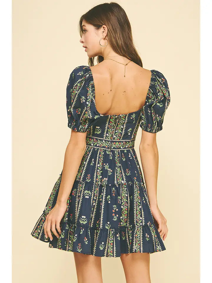 Floral Tiered Mini Dress