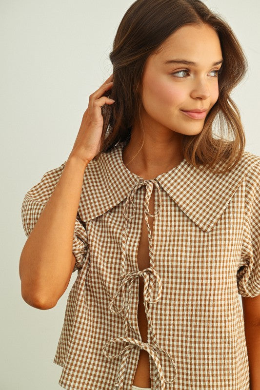 🤎 The Maple Lane Tie Top