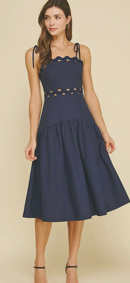 April Scalloped Midi