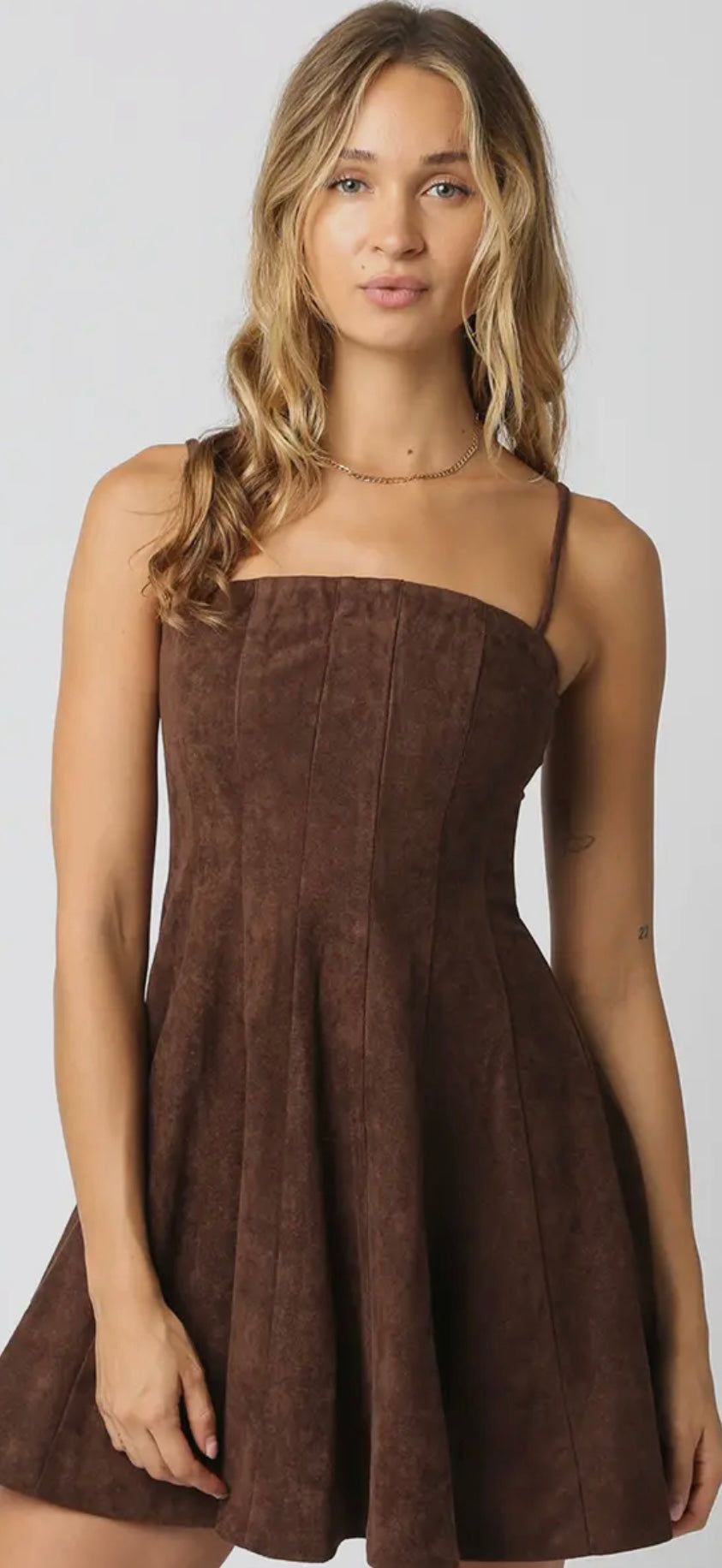 Litzy Faux Suede Dress