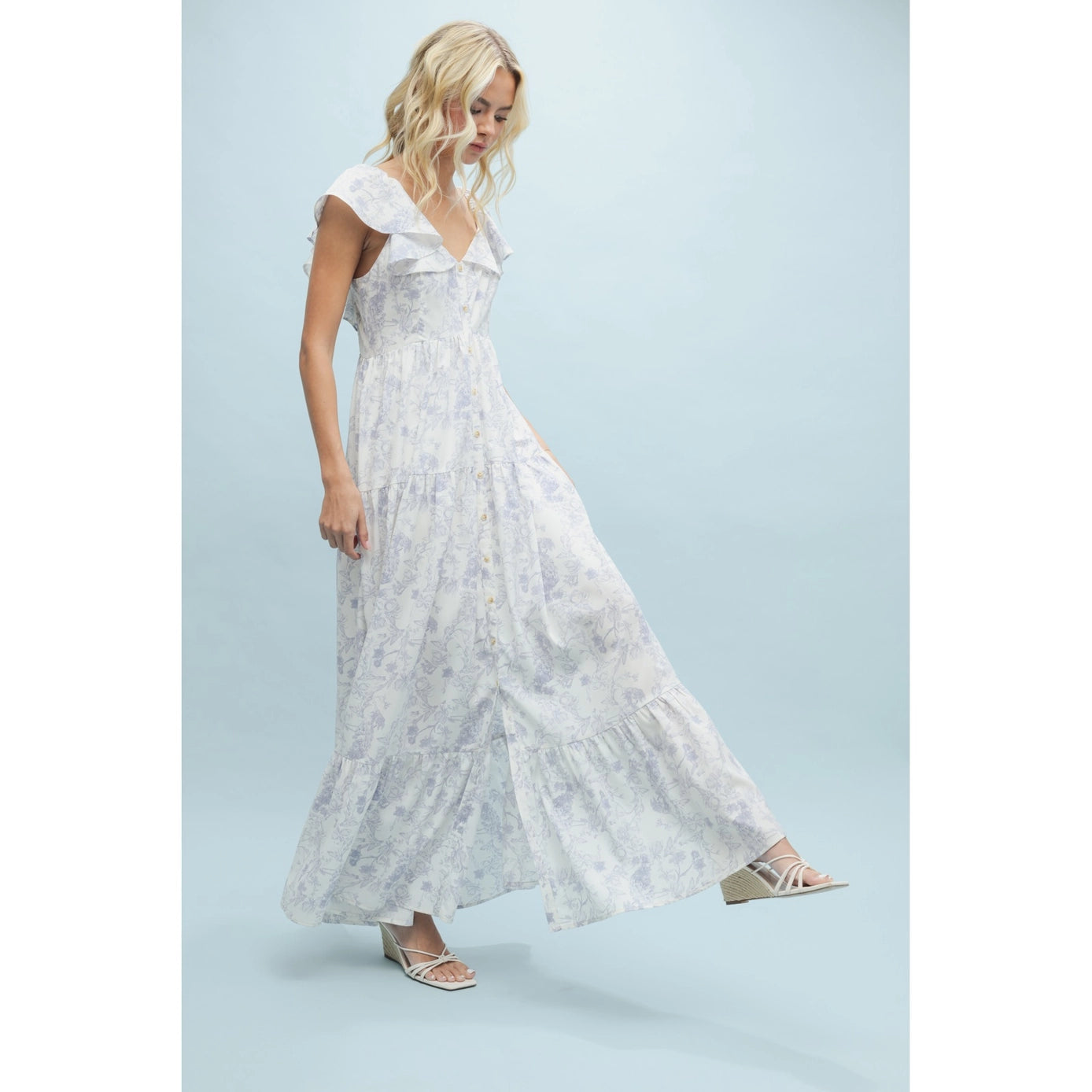 Floral Button-Up Maxi Dress