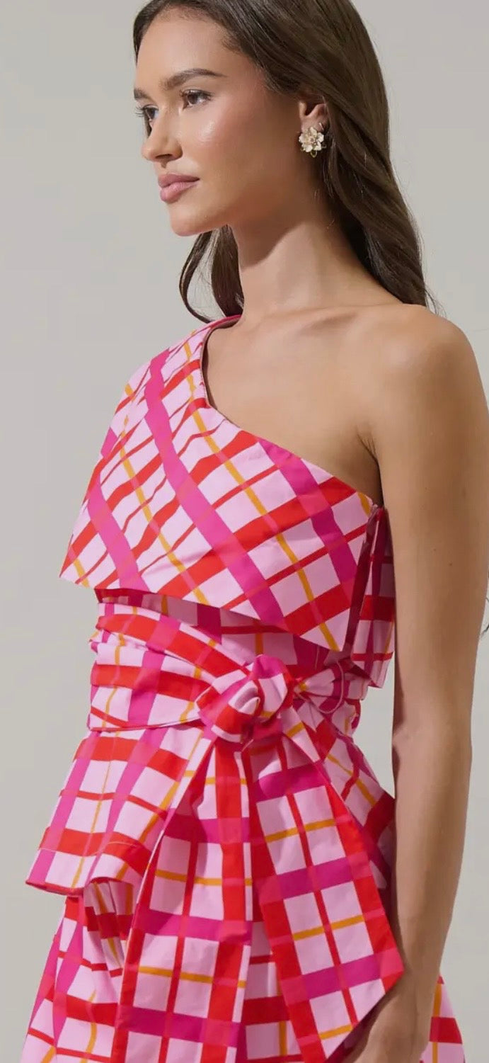 Darvy One-Shoulder Peplum Top