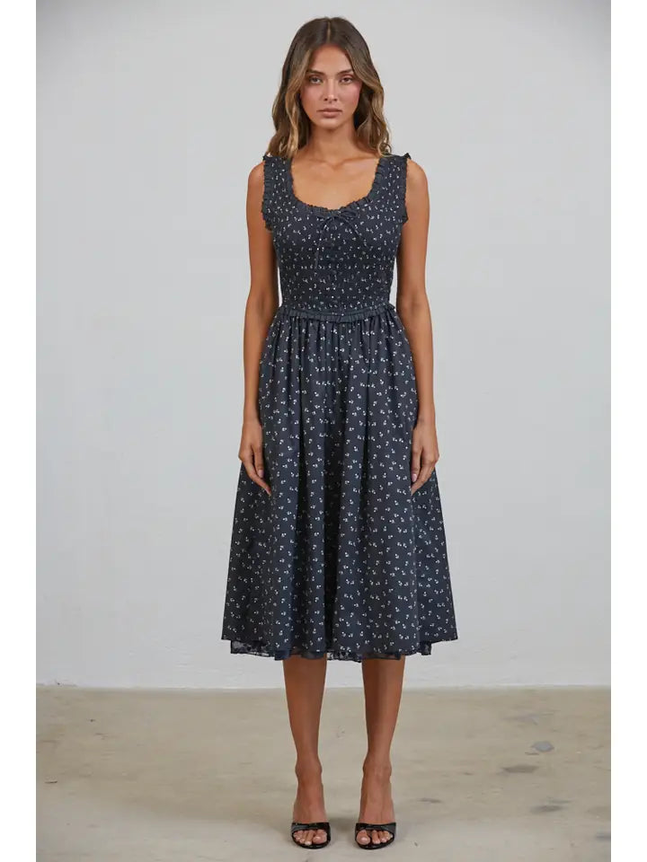MIDNIGHT MIDI DRESS