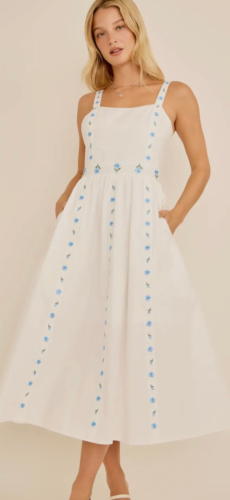 Forget-Me-Not Midi Dress