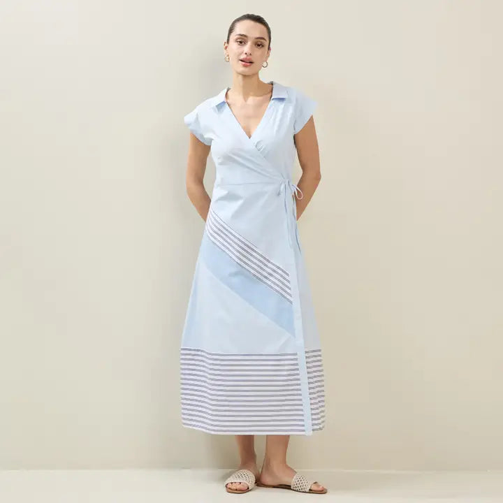 Seacliff Stripe Wrap Maxi