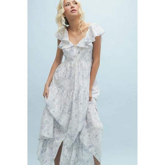 Floral Button-Up Maxi Dress