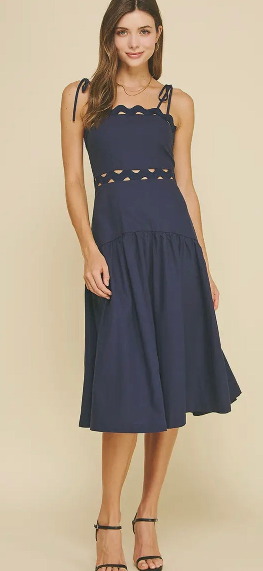 April Scalloped Midi