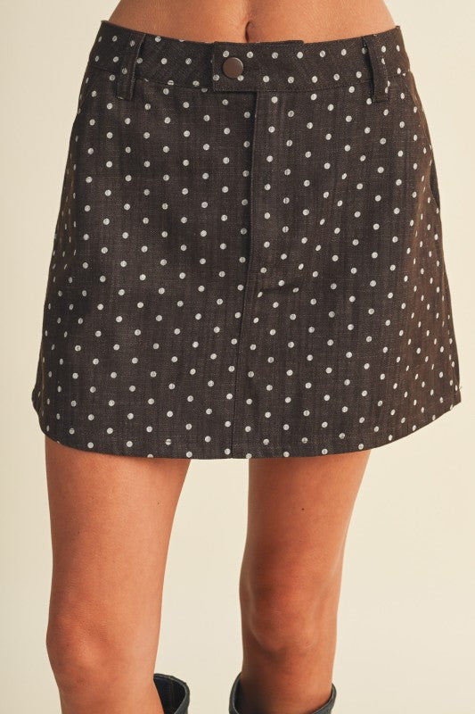 Polka Dot Utility Skort
