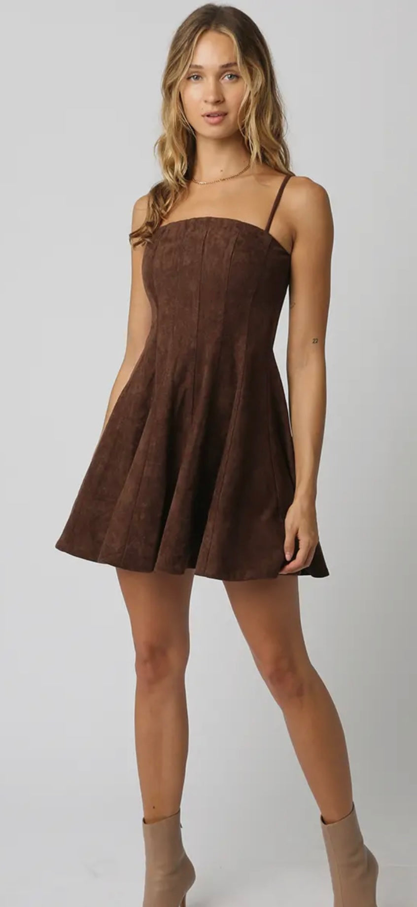 Litzy Faux Suede Dress