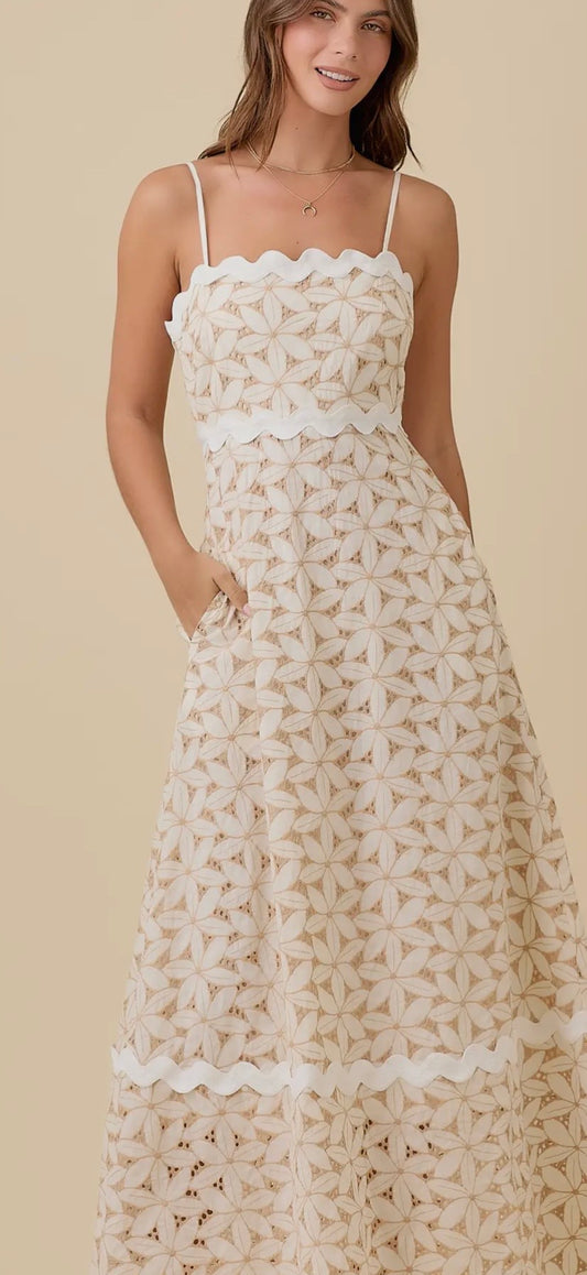 Fiona Floral Eyelet Dress