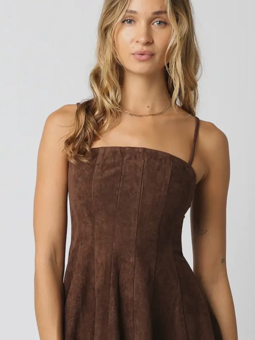Litzy Faux Suede Dress