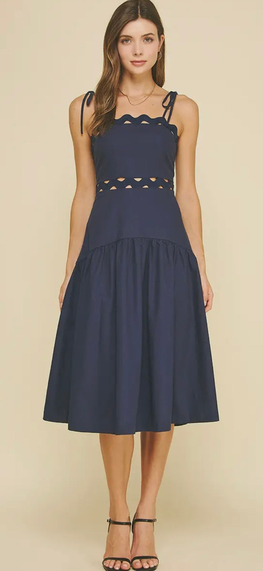 April Scalloped Midi