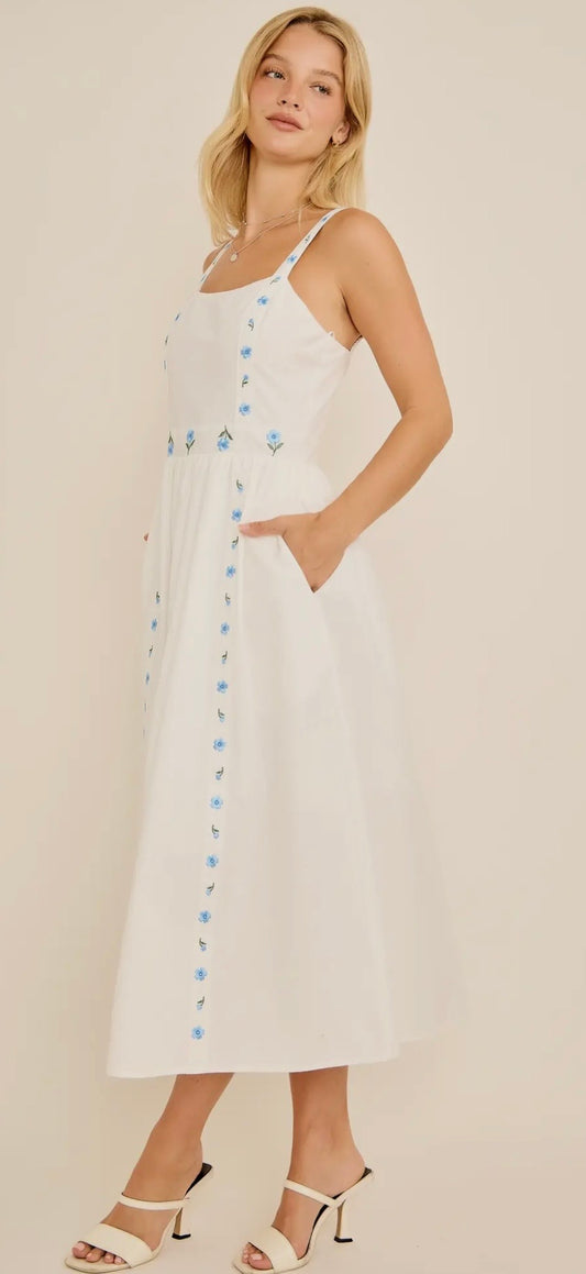 Forget-Me-Not Midi Dress