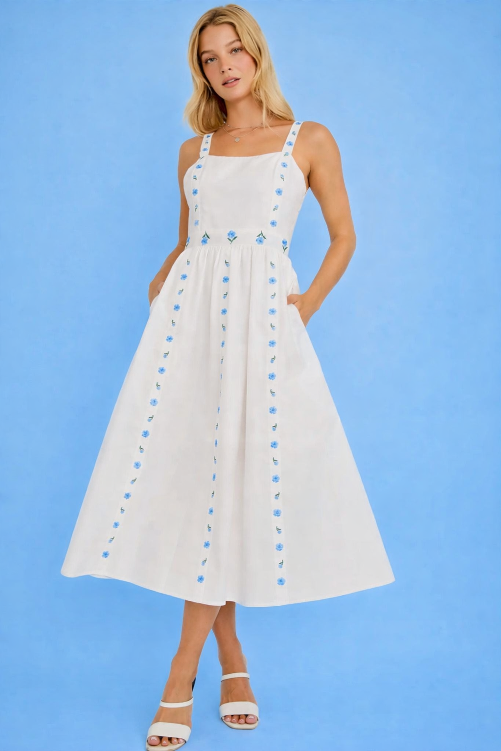 Forget-Me-Not Midi Dress