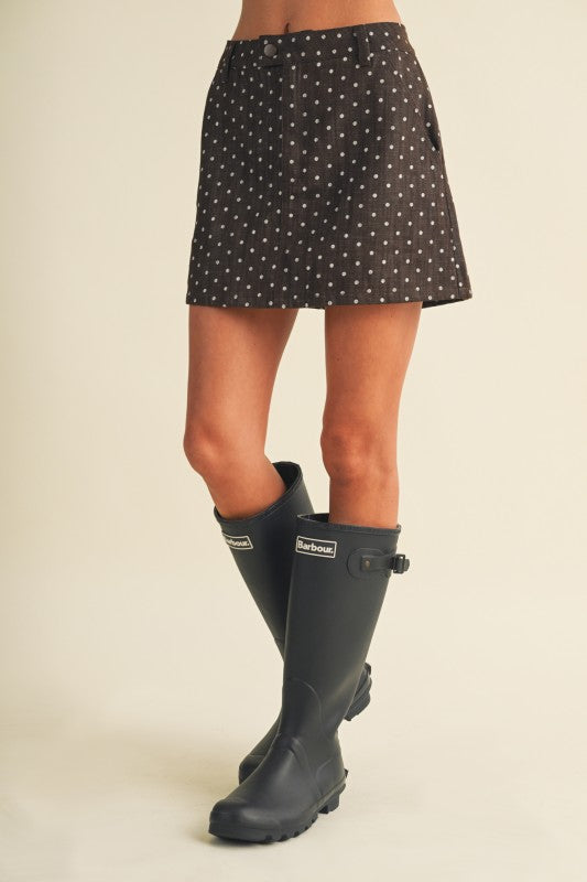 Polka Dot Utility Skort