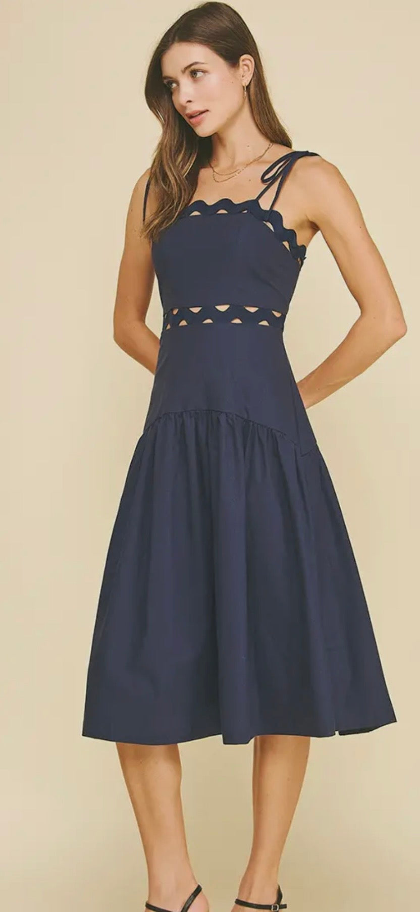 April Scalloped Midi