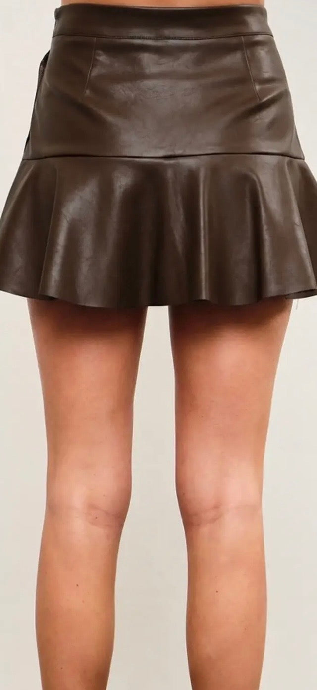 The Aspen Ruffle Skort 🤎