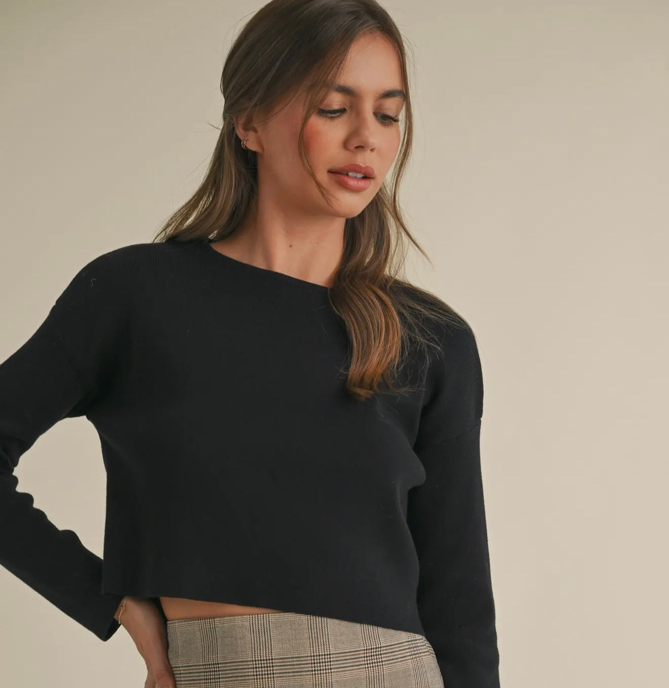 Blake Black Crop Top
