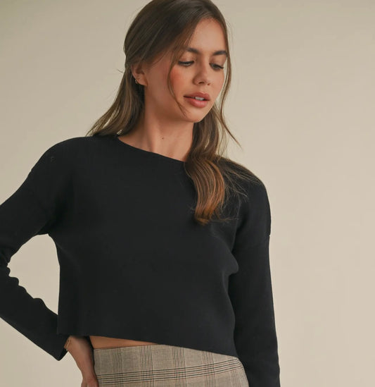 Blake Black Crop Top