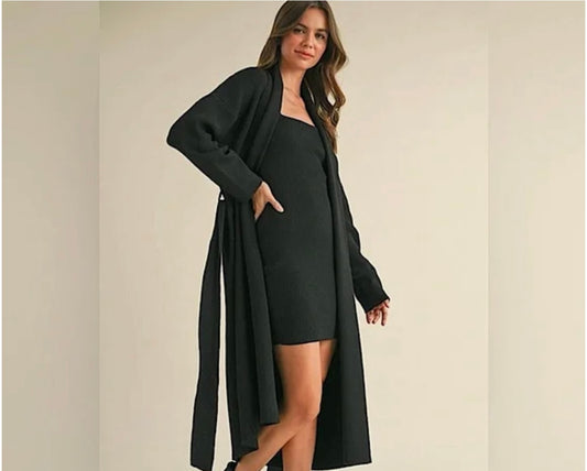 Kameron Mini Dress and Long Cardigan Set