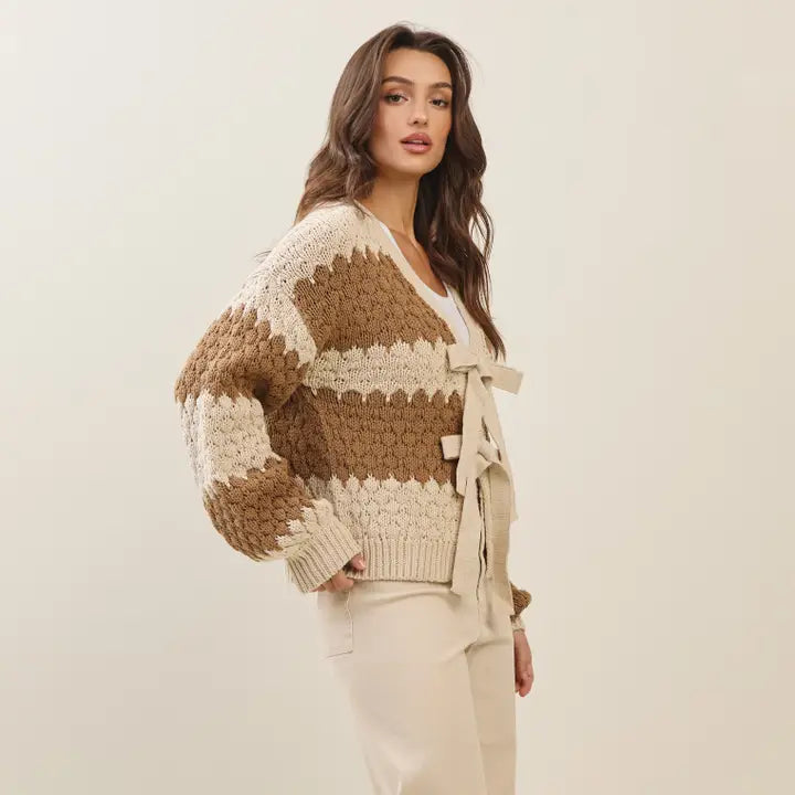 Chunky Striped Cardigan