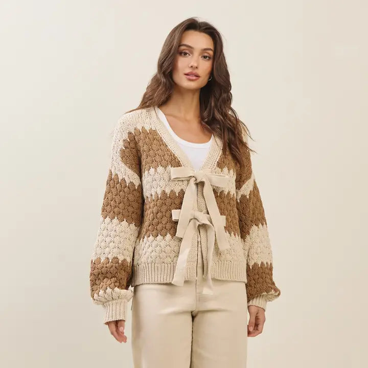 Chunky Striped Cardigan