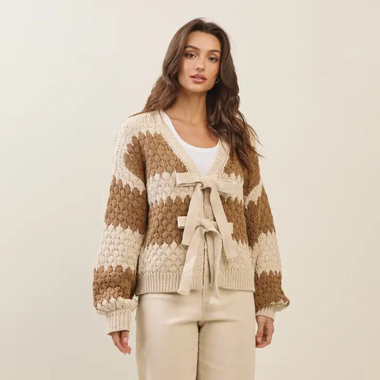 Chunky Striped Cardigan