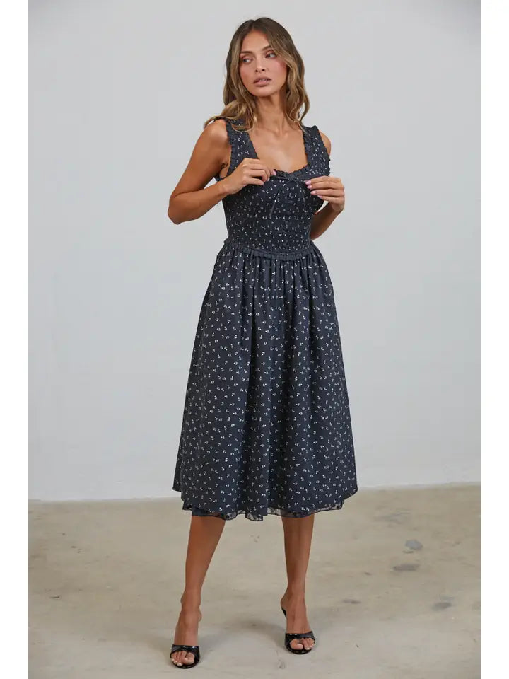 MIDNIGHT MIDI DRESS