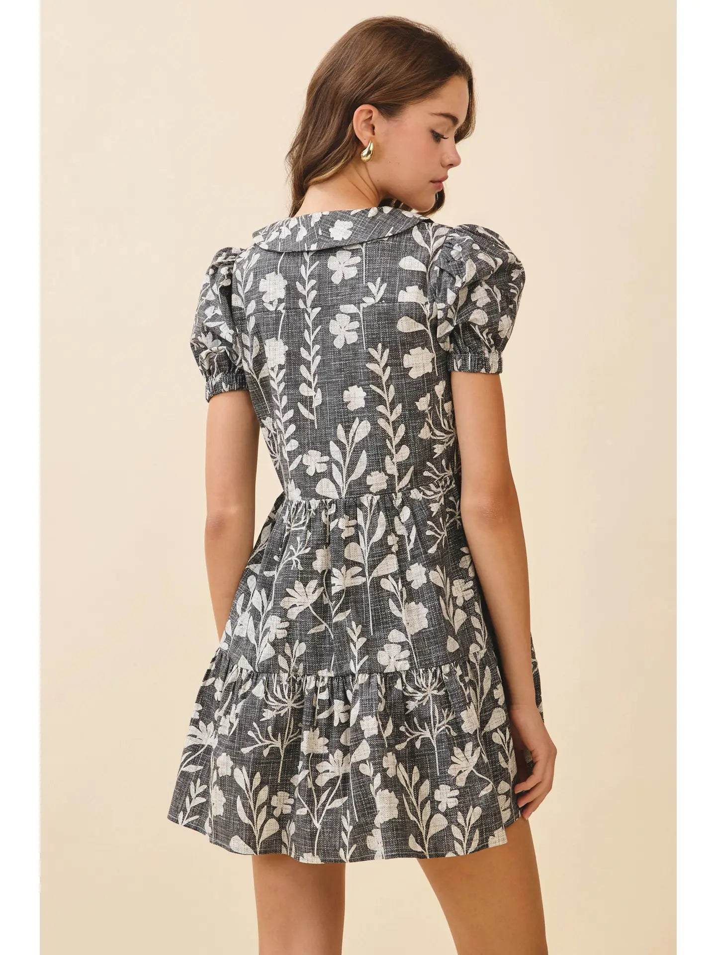 Peter Pan Collar Floral Mini Dress