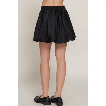 Ballon Pleated Mini Skirt