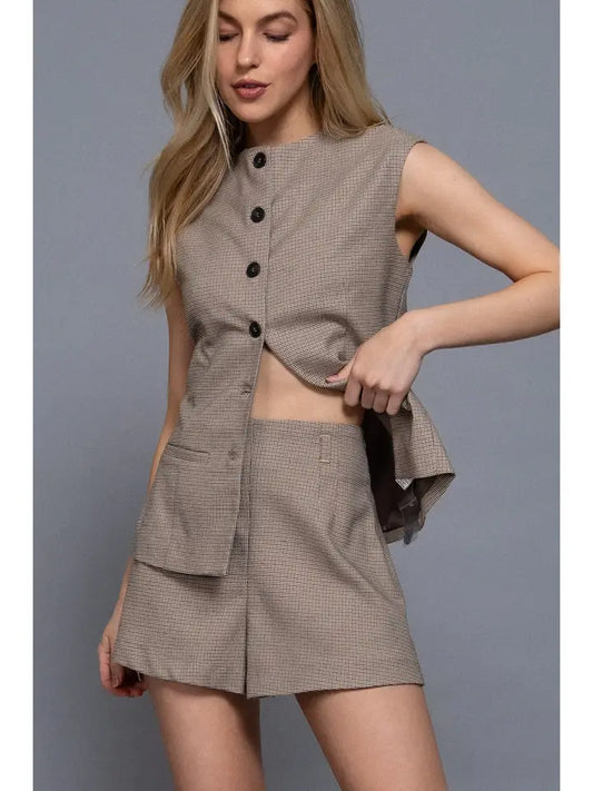 Marissa Plaid High Waisted Shorts